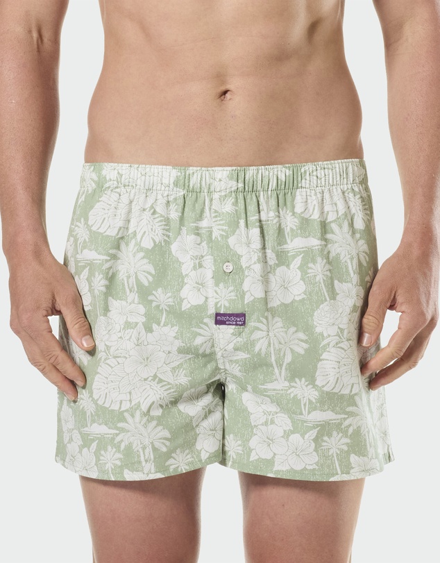 Mitch Dowd - Mitchdowd Mens Maui 3 Pack Boxer Shorts - Tropical and Stripe