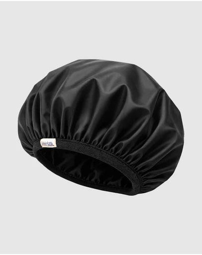 Shhh Silk - Shhh Silk Mulberry Silk-Lined Shower Cap - Black