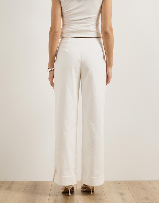 Atmos&Here - Pia Cotton Cuff Hem Detail Pants