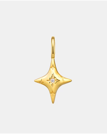 Zoe Olivia - 14K Gold Vermeil Cubic Zirconia Star Charm
