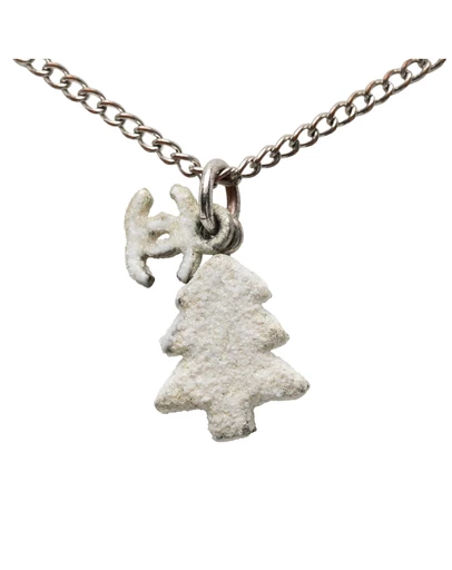 Pre-Loved by Azura Reborn - Pre-Loved Silver Plated CC Christmas Tree Pendant Necklace