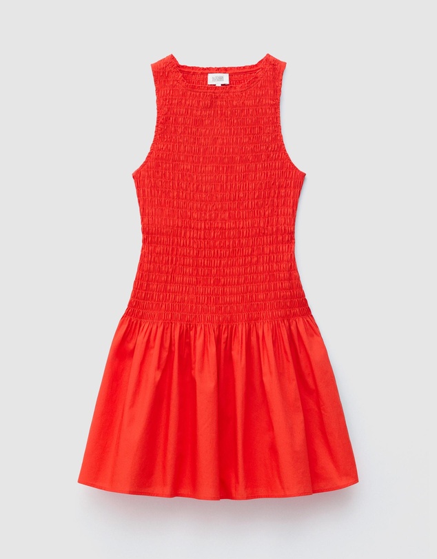 & Other Stories - Smocked Cotton Poplin Mini Dress
