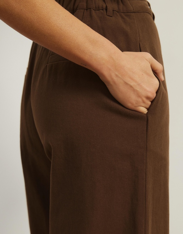 Atmos&Here - Gaia Twill Wide Leg Pant