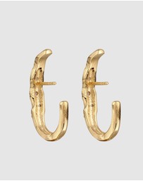 Haze & Glory - ICONIC EXCLUSIVE - Celestial Molten Hoop Earrings in Gold-Plated 925 Silver