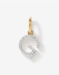 Michael Hill - Diamond Letter G Initial Pendant in 10kt Yellow Gold