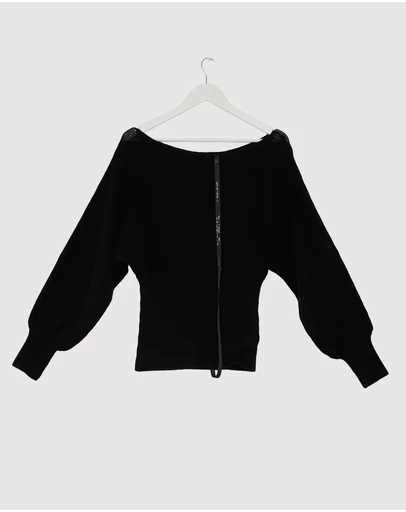 Revibe - Repaired Minima Esenciales Oriel Off Shoulder Knit Top - AU 8