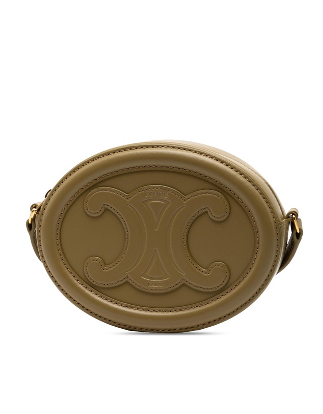 Pre-Loved by Azura Reborn - Pre-Loved Small Calfskin Cuir Triomphe Oval Crossbody
