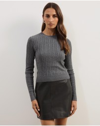 Atmos&Here - Tessa Crewneck Cable Knit Sweater