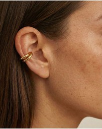 HOUSE OF SLANI - Gold Flux Double Band Ear Cuff