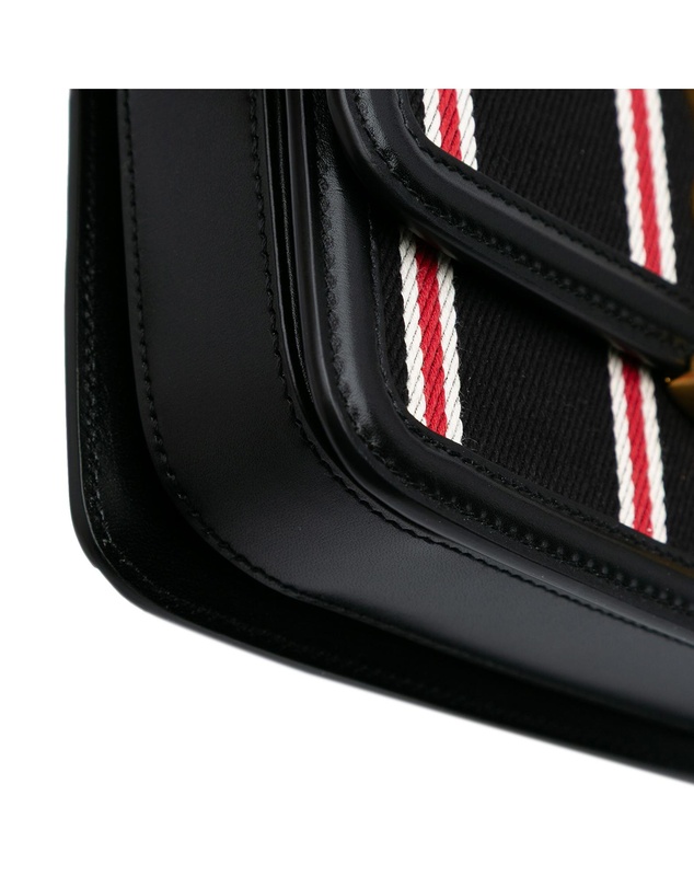 Pre-Loved by Azura Reborn - Pre-Loved Small Canvas Striped Solferino Satchel In Box