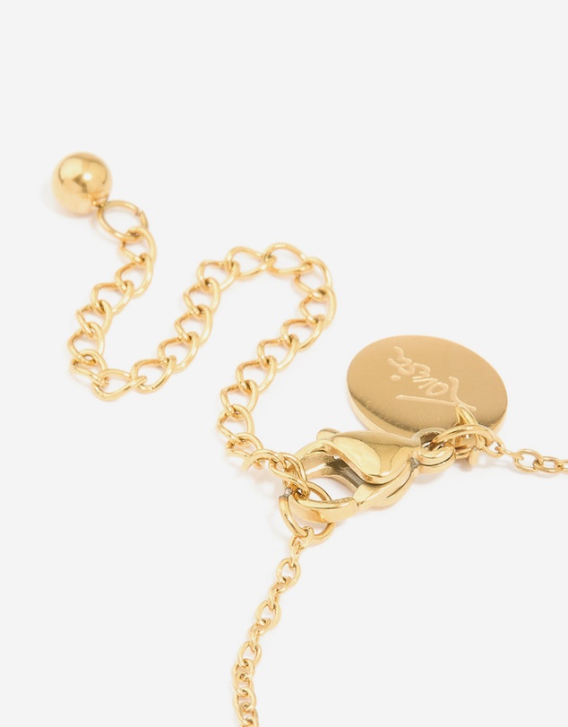 Lovisa - Waterproof Gold Plated Stainless Steel Diamante & Circle Link Chain Bracelet
