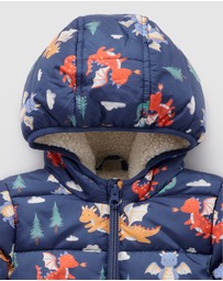 Purebaby - Shearling Lined Puffer Jacket -Kids-Babies