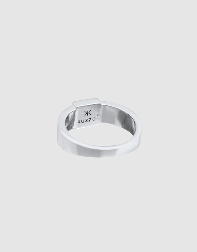 Kuzzoi - ICONIC EXCLUSIVE - Onyx Signet Ring in 925 Sterling Silver