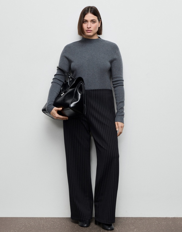 M.N.G - Chalk-Stripe Straight Trousers