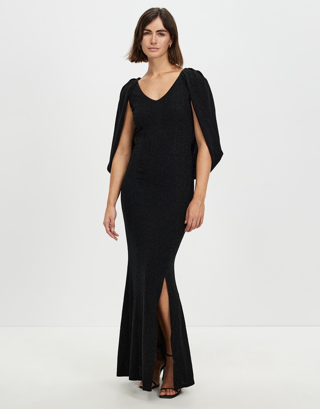 Pink Ruby - Elegance Cape Maxi Dress