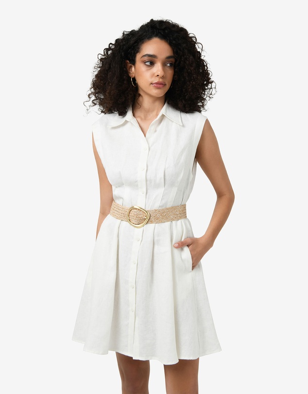 Forcast - Ami Linen Mini Beach Dress