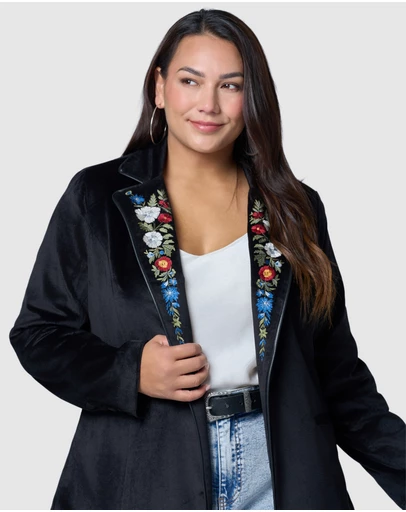 The Poetic Gypsy - Dreamscape Velvet Blazer