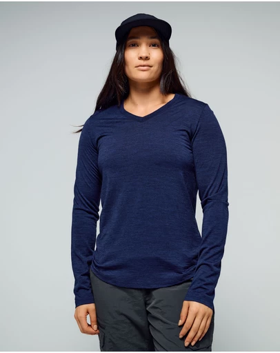 Kathmandu - 100% Merino Long Sleeve V-Top