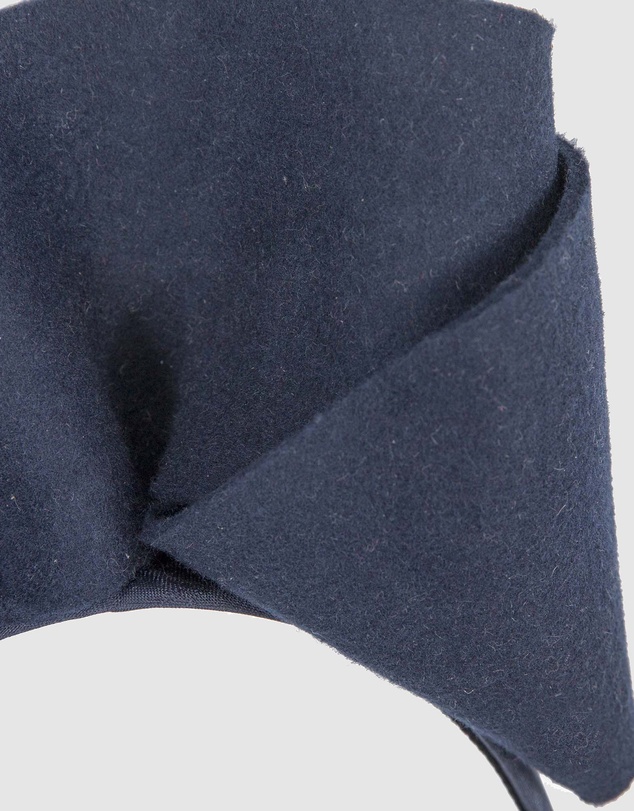 Max Alexander - Felt Navy Winter Racing Fascinator