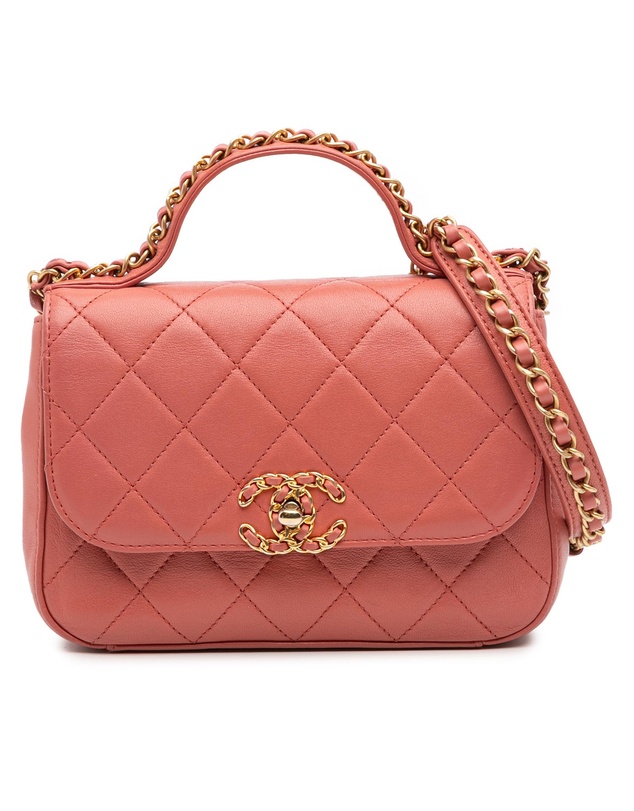 Pre-Loved by Azura Reborn - Pre-Loved Quilted Lambskin Chain Infinity Top Handle Bag