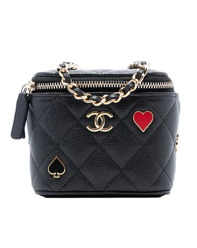 Pre-Loved by Azura Reborn - Pre-Loved Mini Quilted Caviar Coco Casino Vanity Case