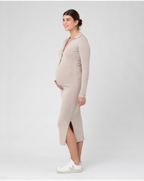 Ripe Maternity - Sammy Knit Polo Nursing Dress