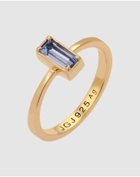 Elli Jewelry - Ring Crystal 925 Sterling Silver Gold-Plated