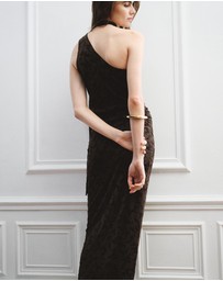 M.N.G - Devore Dress with Bow Detail