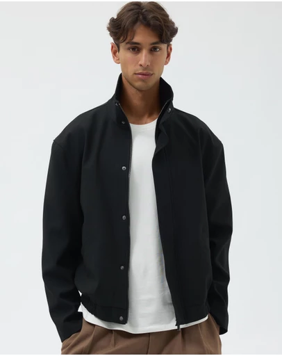 AERE - Cassian Funnel Neck Zip Jacket