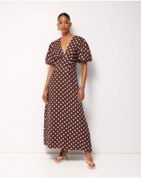 AERE - Tessa Linen Midi Dress