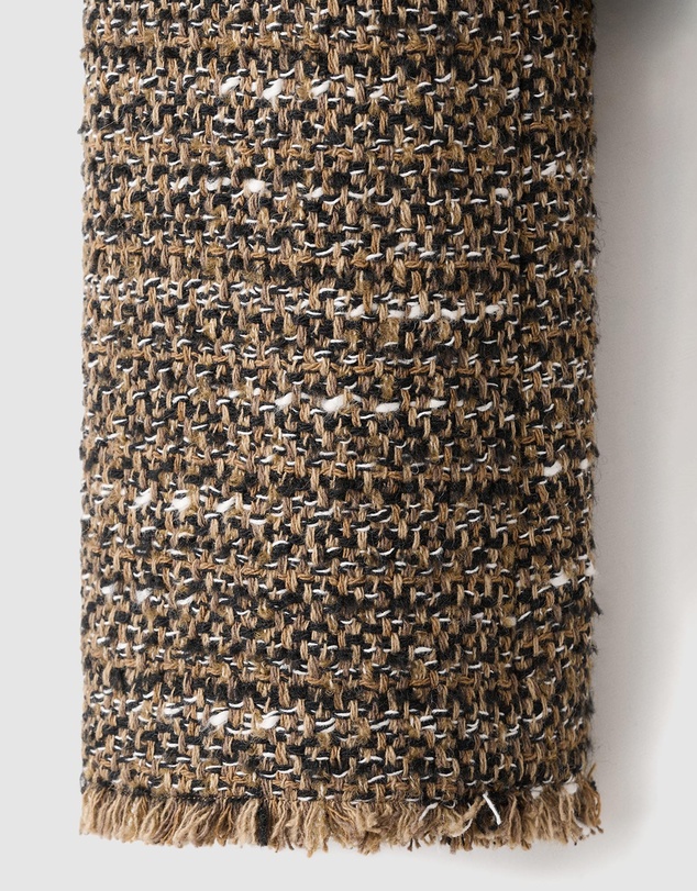 M.N.G - Tweed Jacket With Fur Collar