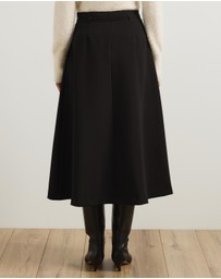 Atmos&Here - Rae Belted Flare Midi Skirt
