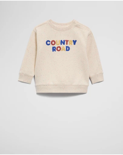 Country Road - Australian Cotton Contrast Boucle Sweat