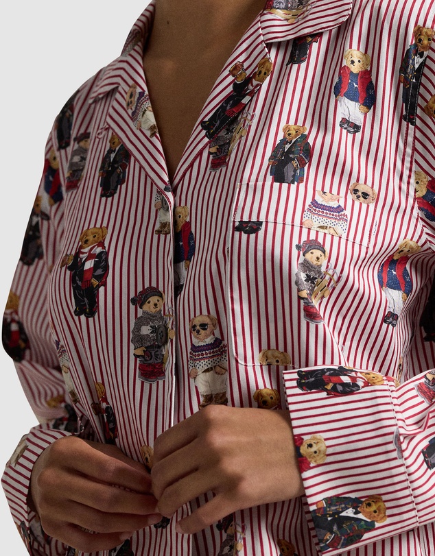 Polo Ralph Lauren - Madison Cotton Long Sleeve Button Down Pyjama Set