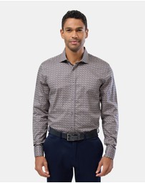 Brooksfield - Autumn Floral Print Slim Fit Dress Shirt
