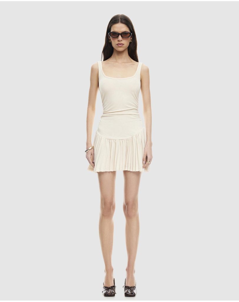 ophelia eyelet mini dress Cream Eyelet Midi Dress