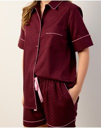 Wanderluxe Sleepwear - Bordeaux Boxer Set