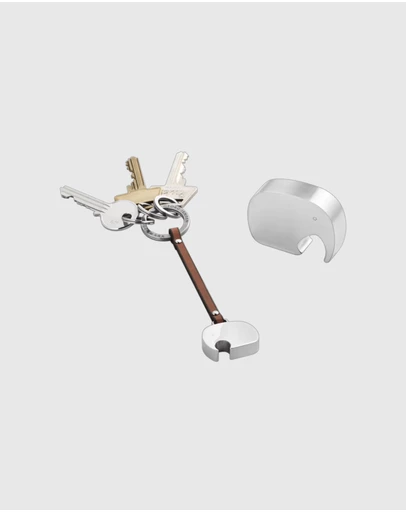 Georg Jensen - Elephant Bottle Opener and Keyring Set