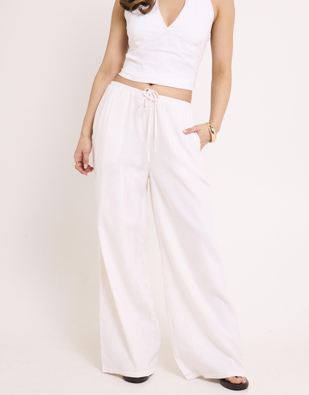 Subtitled - Hideaway Linen Wide Leg Pants