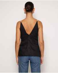 AERE - Linen Wrap Top