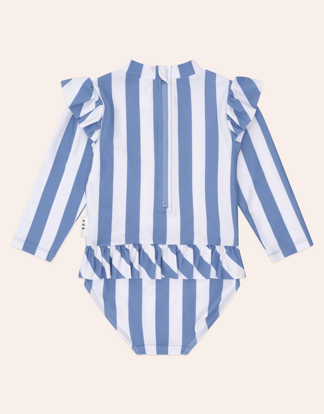 Huxbaby - Vintage Stripe Cherry Peplum Swimsuit - Babies-Kids