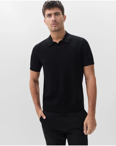 UNISON - Textured Knit Polo
