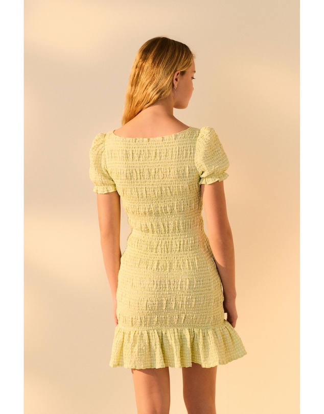 NEXT - Shirred Puff Sleeve Mini Dress