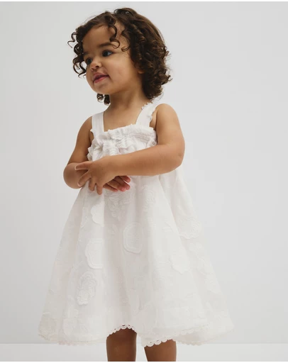 Country Road - Sleeveless Broderie Romper Dress