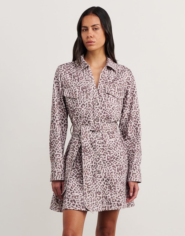 Jag - Leopard Denim Dress