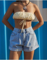 Dazie - Burn Denim Shorts