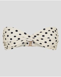 Vacay Swimwear - Positano Top Ivory Polka