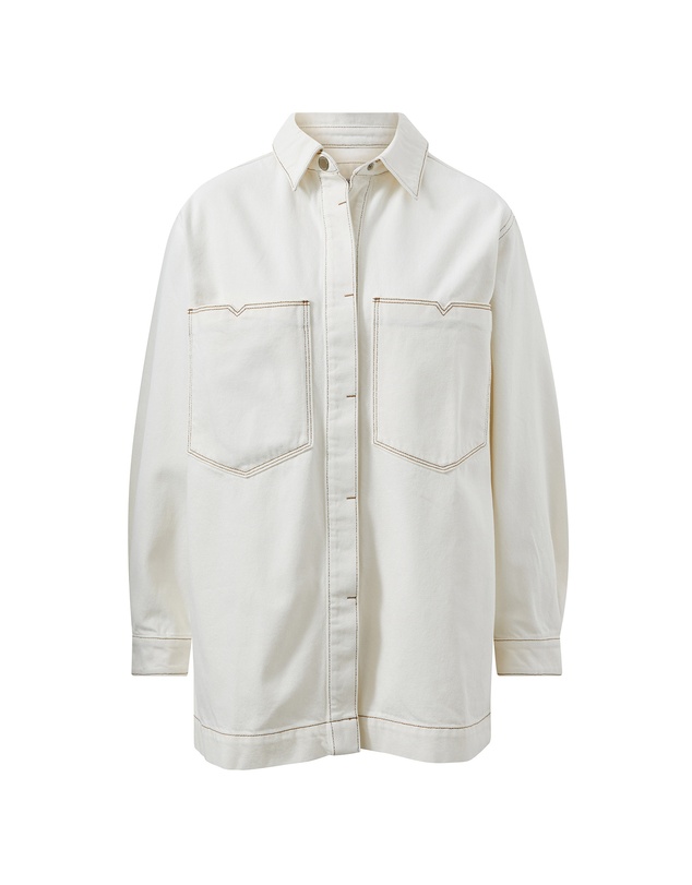 Ceres Life - Goldie Longline Denim Shacket