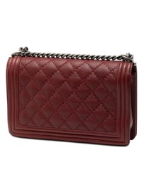 Pre-Loved by Azura Reborn - Pre-Loved Medium Quilted Lambskin Double Stitch Boy Flap