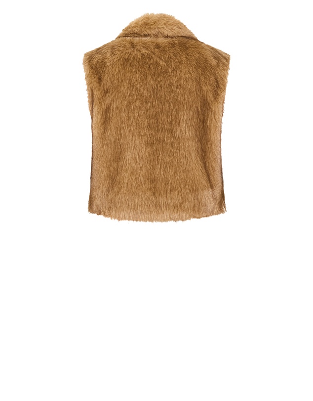 City Chic - Plus size Gianna Faux Fur Vest - natural